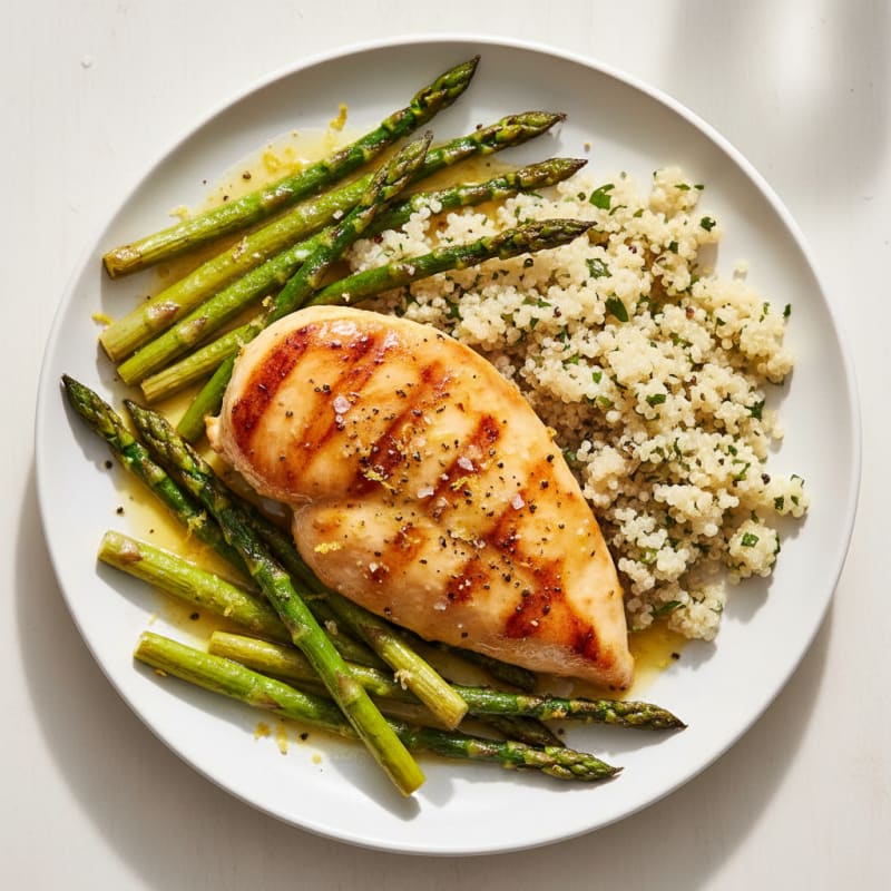 Zesty Lemon Herb Chicken with Roasted Asparagus