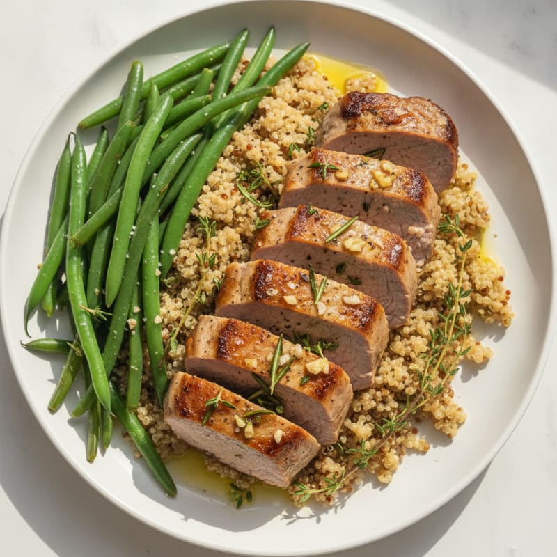 Garlic Herb Pork Tenderloin with Quinoa