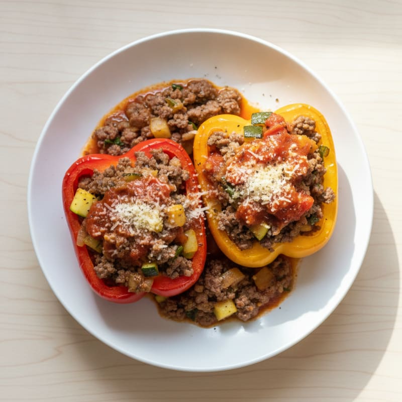 Ground Beef Stuffed Bell Peppers