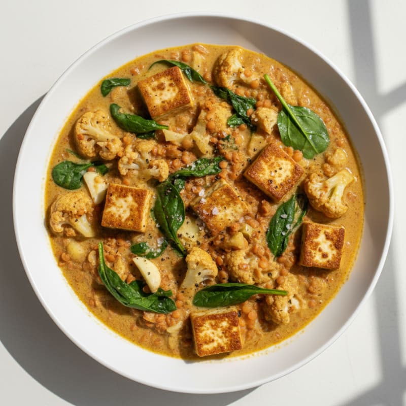 Lentil and Vegetable Curry with Coconut Milk