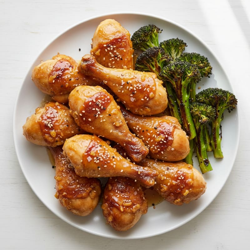 Crispy Honey-Garlic Chicken Drumsticks