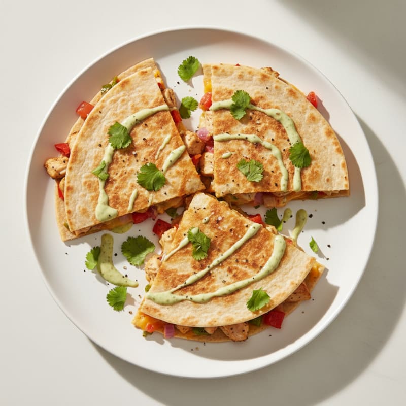 Zesty Chicken and Sharp Cheddar Quesadillas