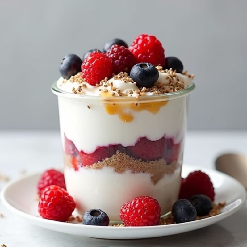 Creamy Greek Yogurt Protein Parfait with Mixed Berries