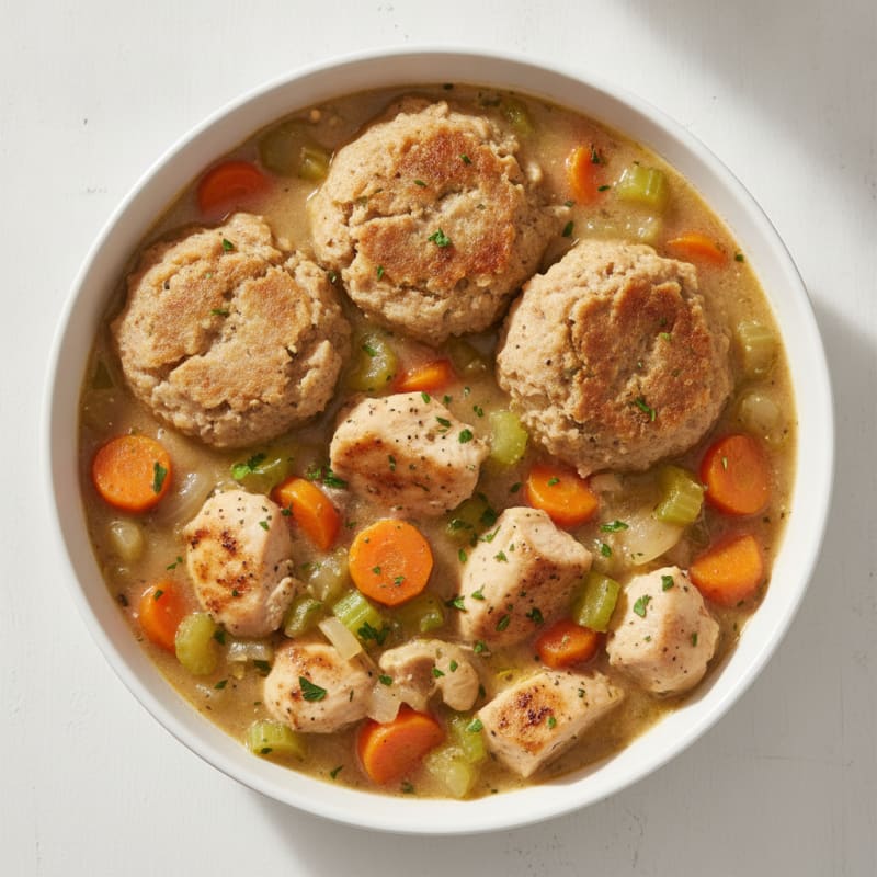Hearty Chicken and Herb Dumpling Stew