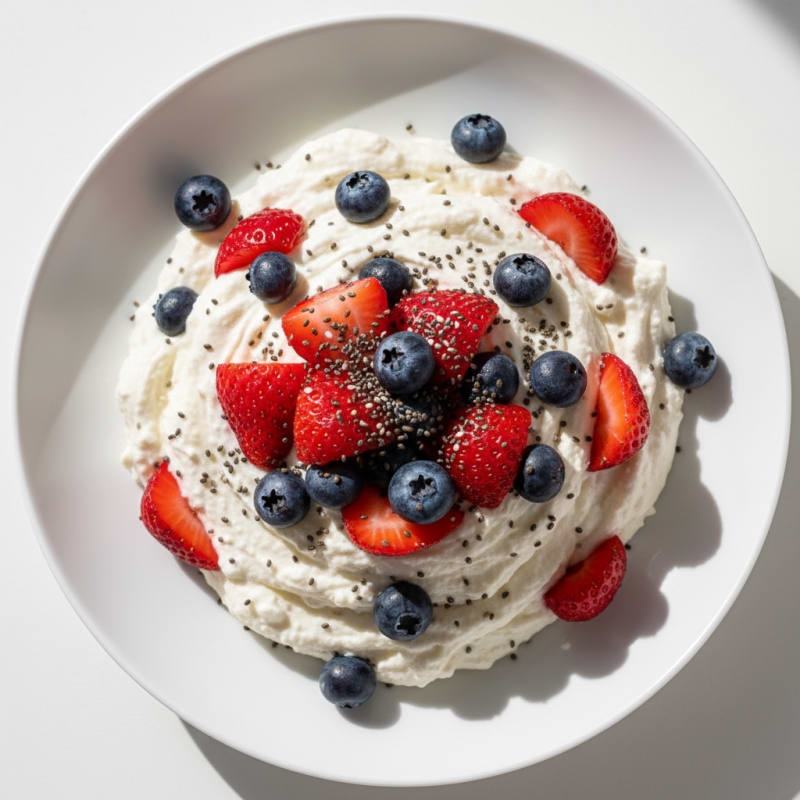 Greek Yogurt Protein Mousse with Berries
