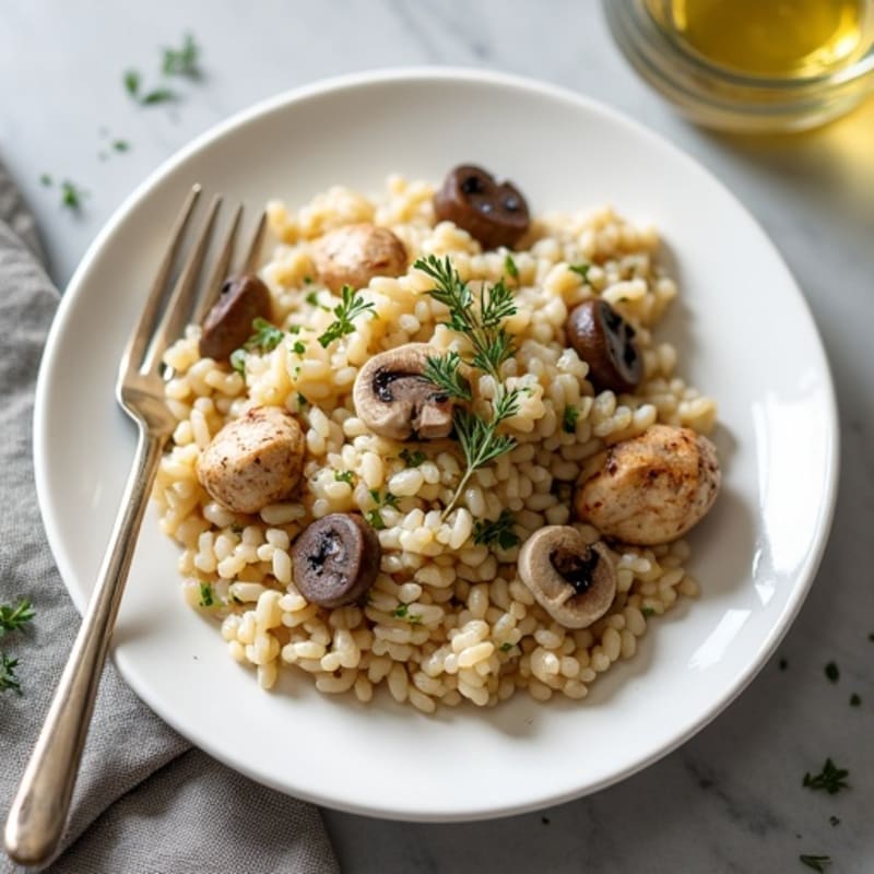 Creamy Mushroom Risotto with Chicken