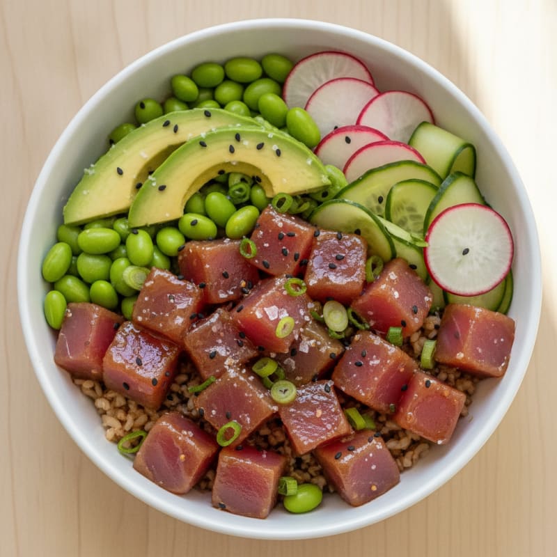 Ahi Tuna Hawaiian Poke Bowl