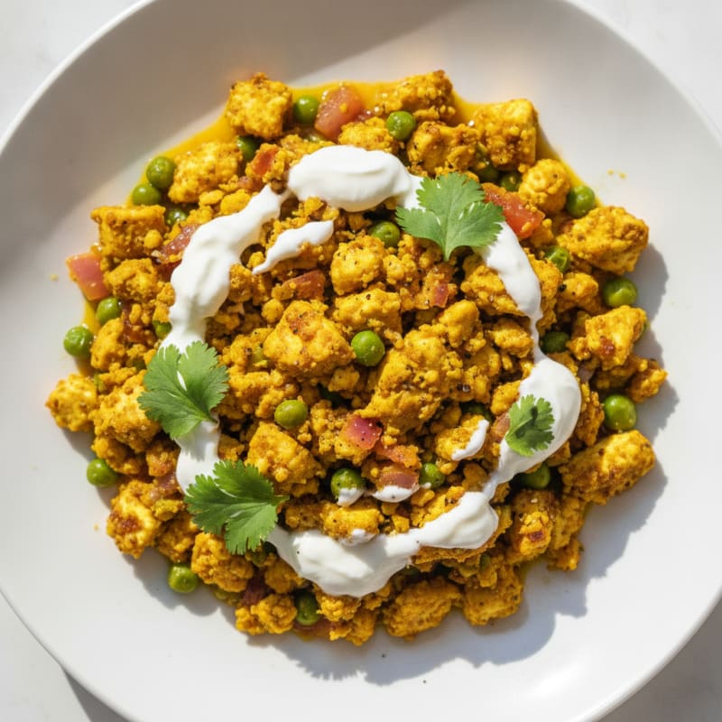Paneer Scramble with Indian Spices
