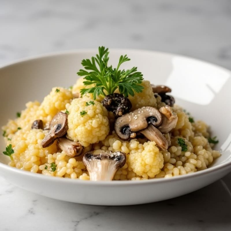 Creamy Wild Mushroom Cauliflower Risotto