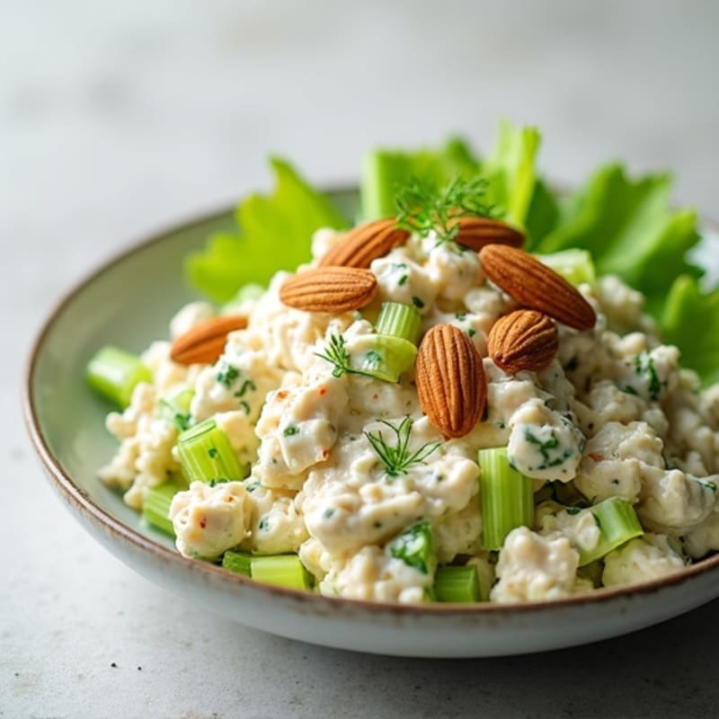 Creamy Tuna Salad with Crunchy Celery and Fresh Dill