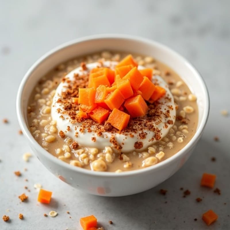 Creamy Spiced Carrot Cake Overnight Oats
