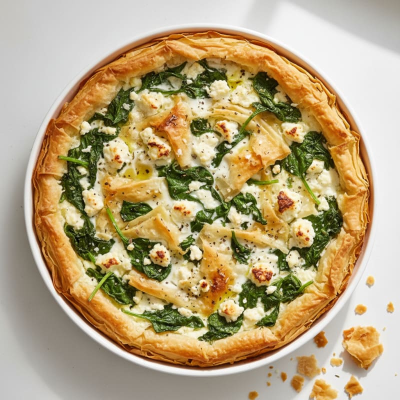 Crispy Spinach and Feta Phyllo Pie