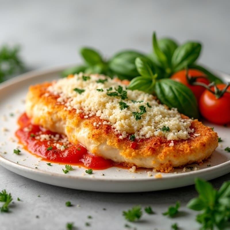Crispy Baked Chicken Parmesan with Fresh Herbs