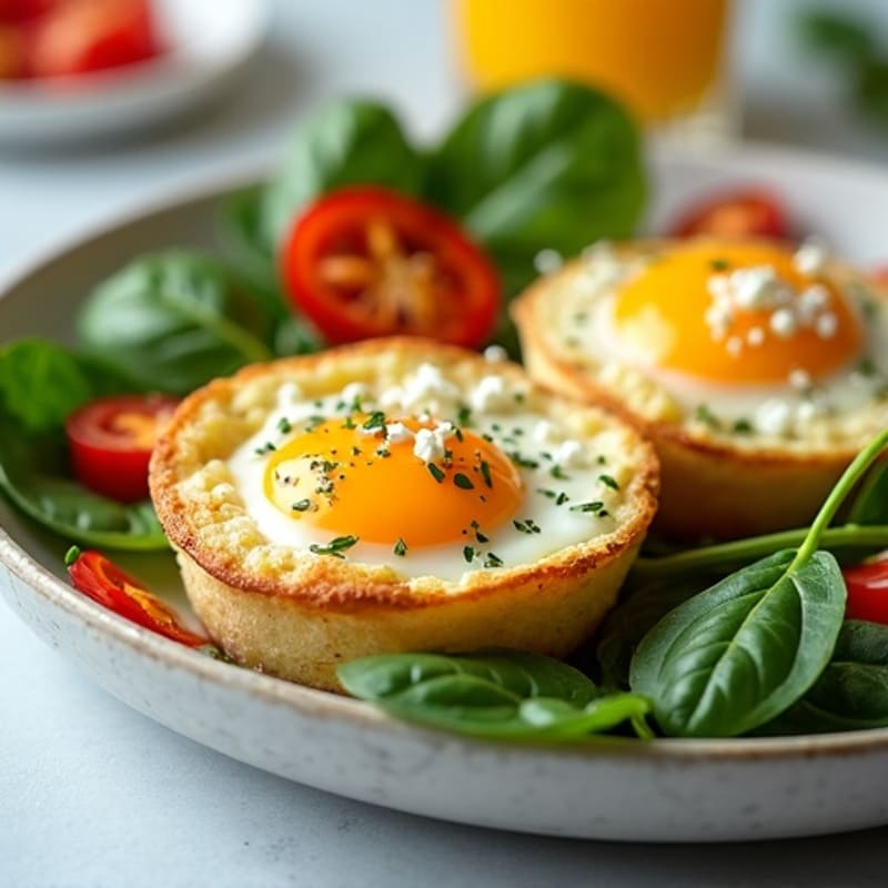 Fluffy Egg White Bites with Spinach and Bell Pepper