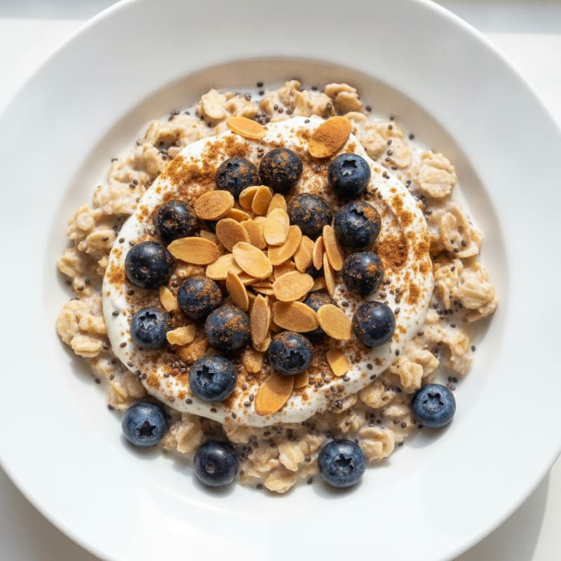 Berry-Almond Overnight Oats with Chia