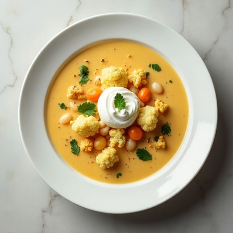 Creamy Roasted Garlic Cauliflower Potato Soup