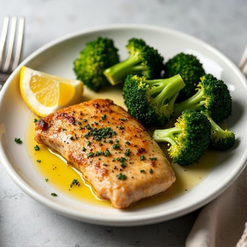 Sheet Pan Lemon-Herb Roasted Chicken and Crispy Broccoli
