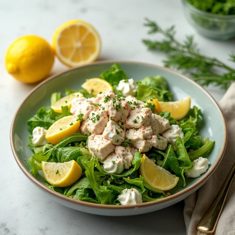 Creamy Lemon-Herb Tuna Salad with Fresh Greens