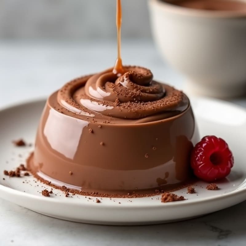 Silky Chocolate Protein Pudding with Almond Butter Swirl