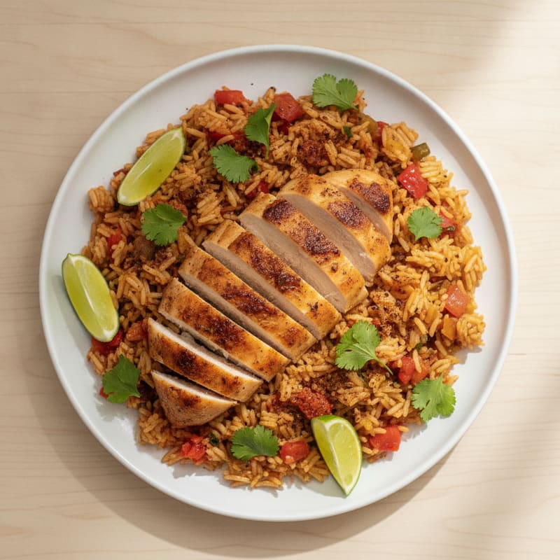 One-Pan Chili-Spiced Chicken and Rice