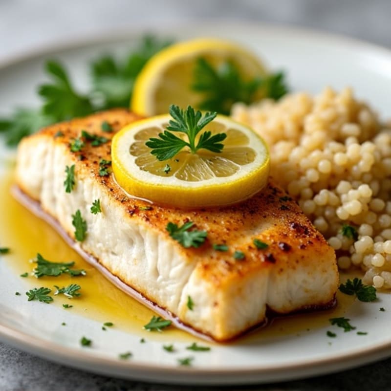 Lemon Herb Pan Seared Tilapia with Garlic