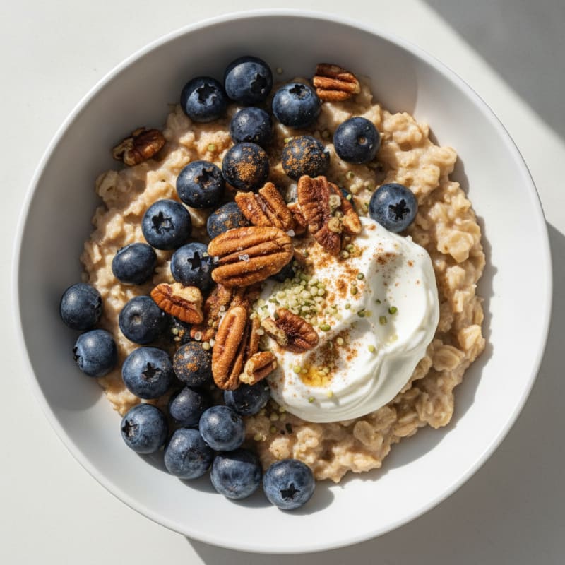 Blueberry Pecan Oat Bowl