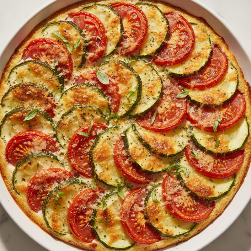 Zucchini and Tomato Gratin with Herbs