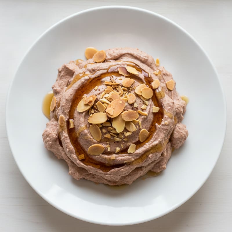 Cottage Cheese Protein Mousse with Cocoa and Almonds