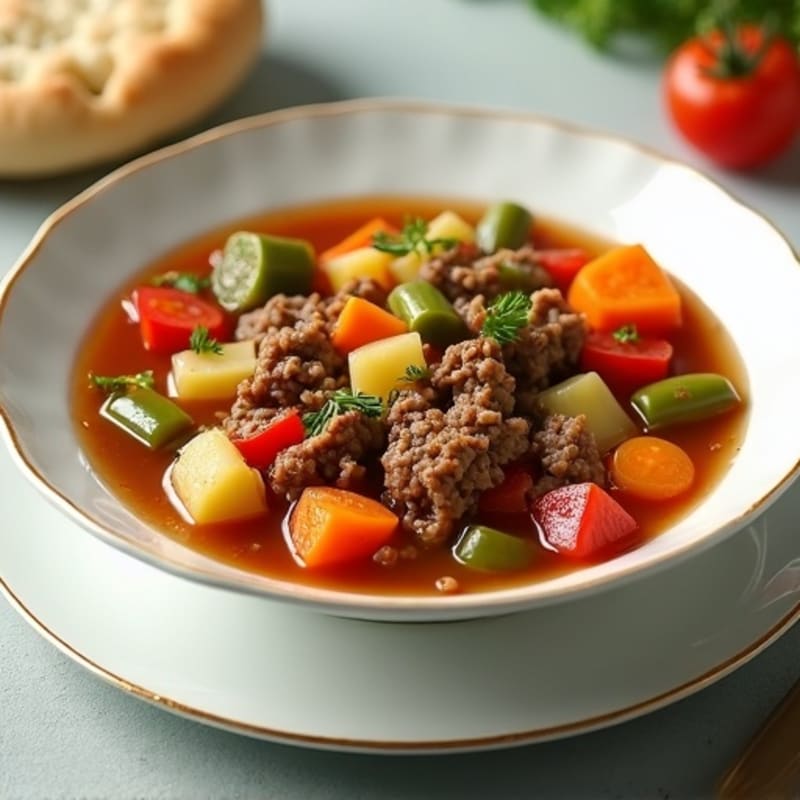 Hearty Ground Beef and Vegetable Soup