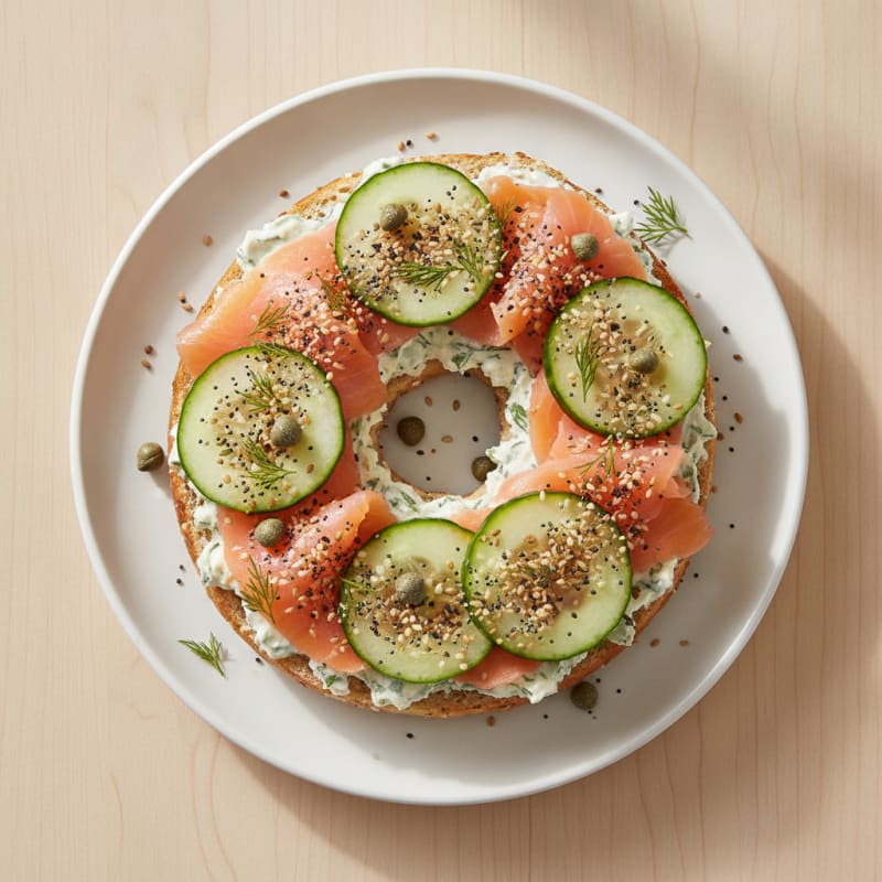 Smoked Salmon Everything Bagel