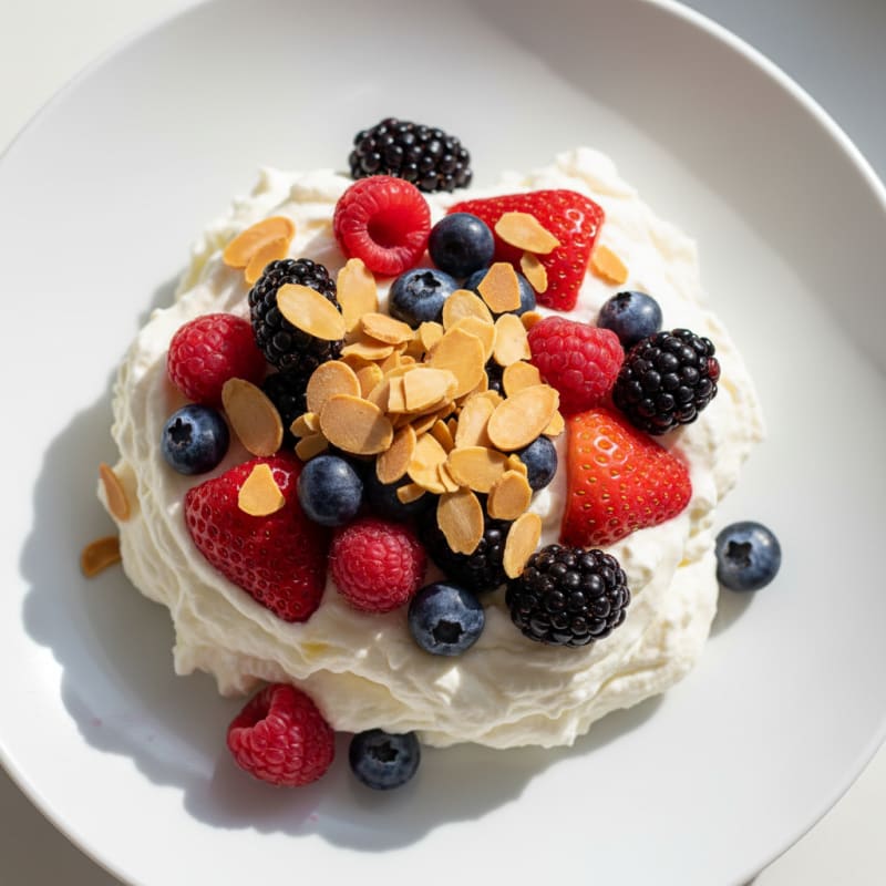 Creamy Greek Yogurt Protein Mousse with Mixed Berries