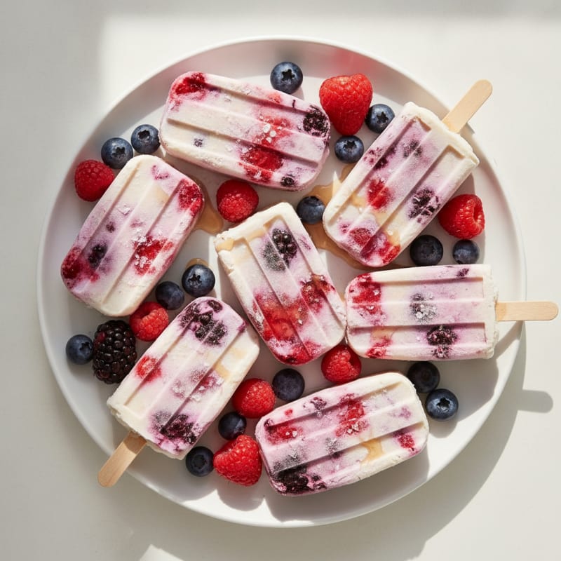 Berry Bliss Yogurt Popsicles