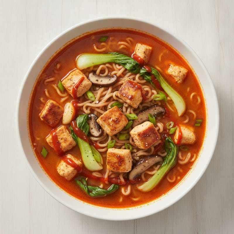 Sriracha Chicken Ramen Soup
