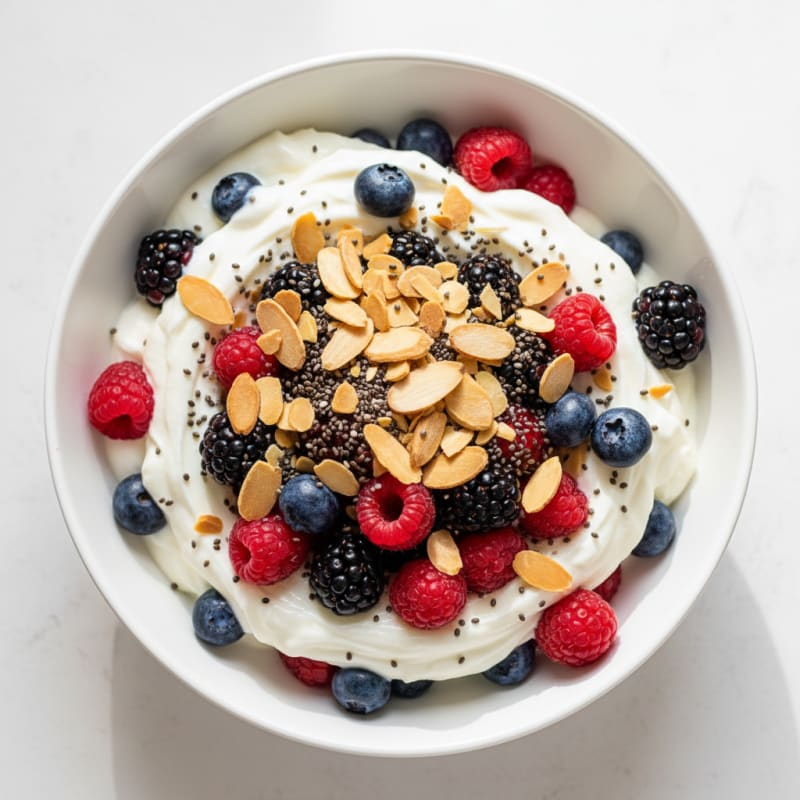 Creamy Greek Yogurt Protein Parfait with Mixed Berries