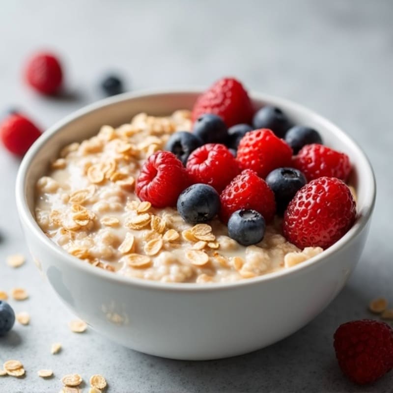 Creamy Oatmeal with Fresh Mixed Berries