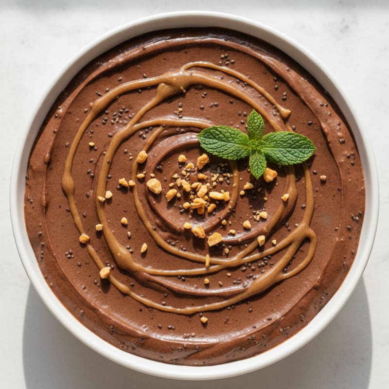 Chocolate Protein Pudding with Chia Seeds