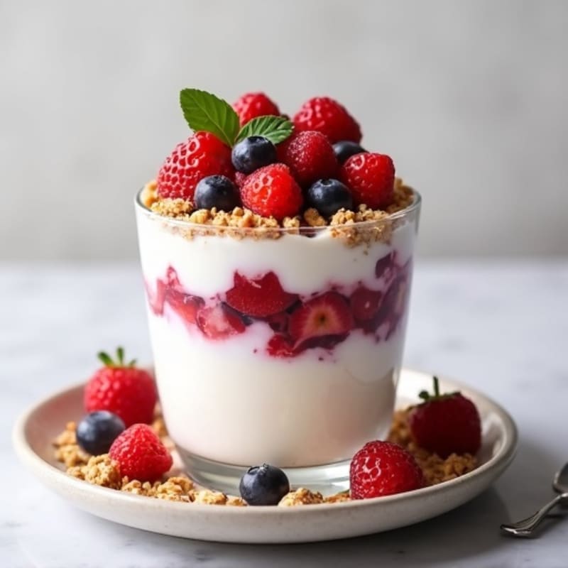 Creamy Greek Yogurt Protein Parfait with Berries