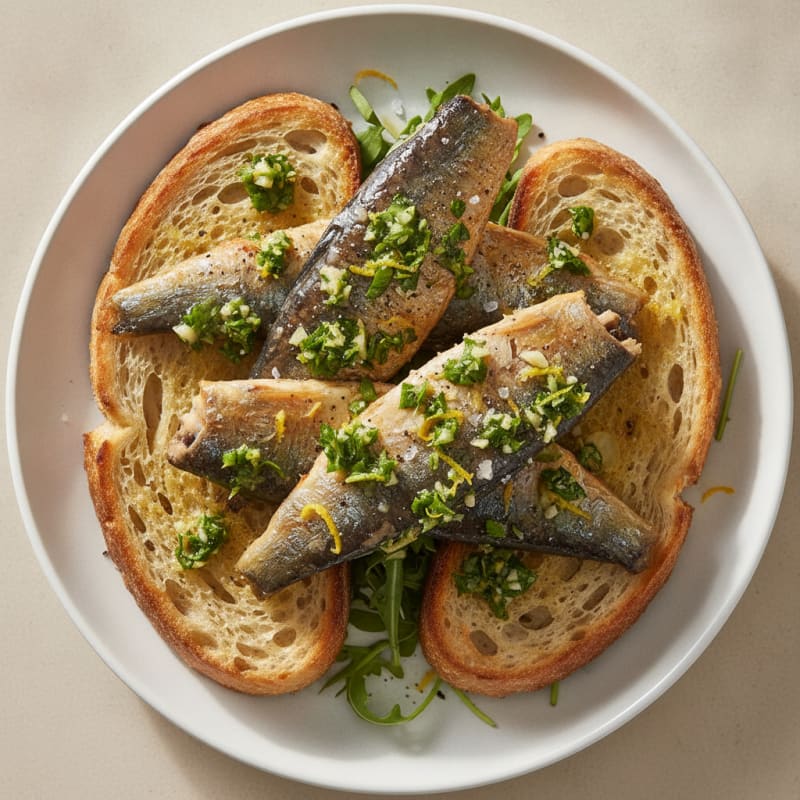 Pan-Seared Sardines with Lemon-Herb Gremolata