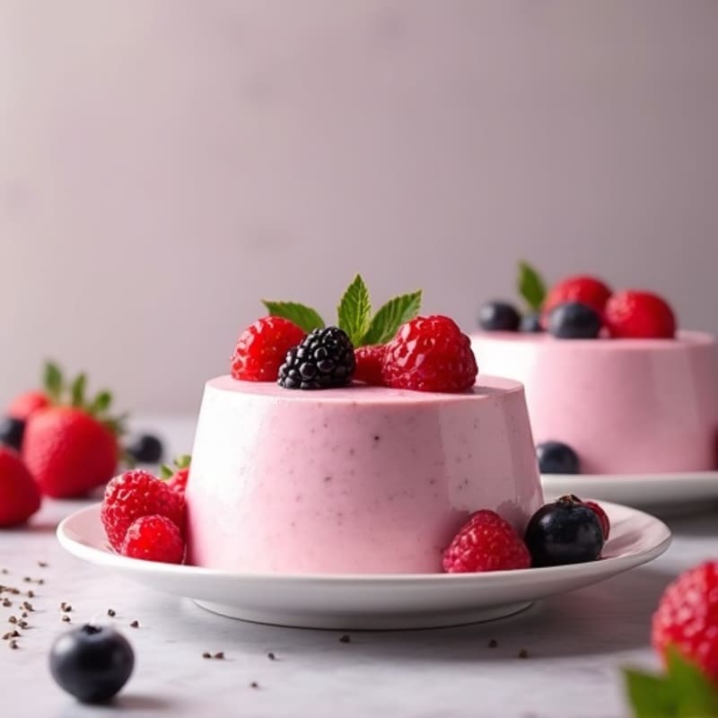 Silky Greek Yogurt Protein Mousse with Berries