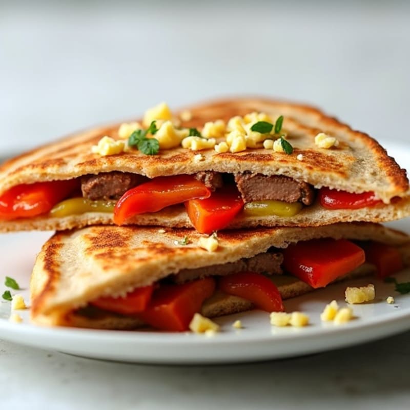 Crispy Lean Steak and Bell Pepper Quesadillas