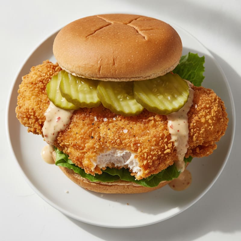 Buttermilk Fried Chicken Sandwich with Pickles
