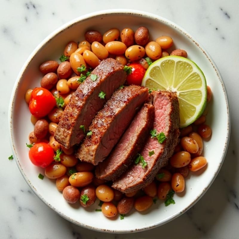 Chili-Lime Flank Steak with Smoky Pinto Beans