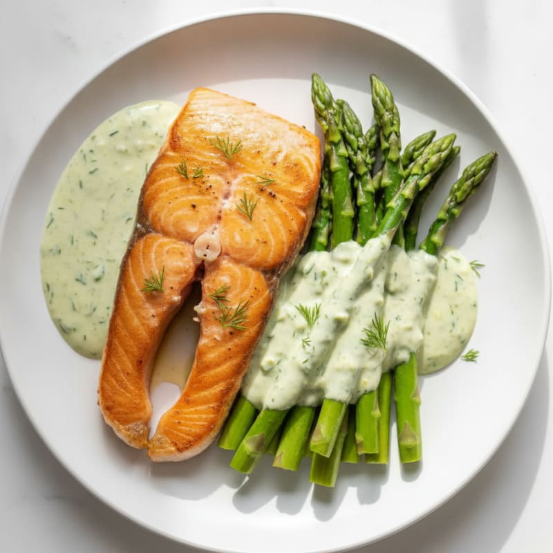 Pan-Seared Salmon with Creamy Dill Sauce