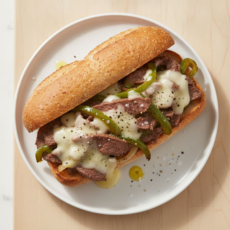 Philly Steak and Provolone Sandwich