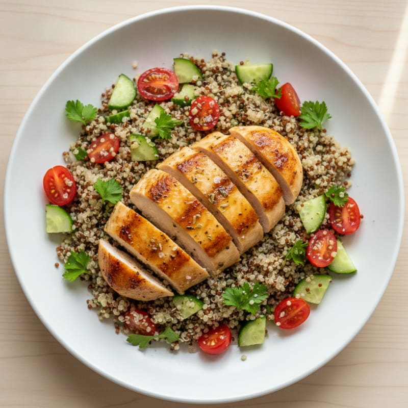 Lemon-Herb Chicken with Quinoa Salad