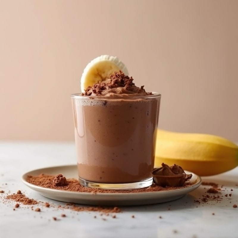 Silky Chocolate Protein Mousse with Peanut Butter Swirl
