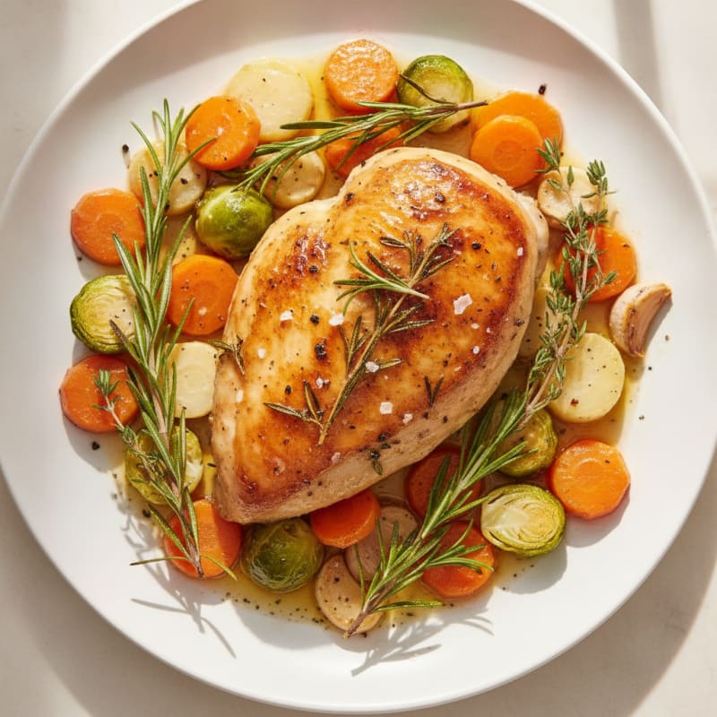 Savory Herb-Roasted Chicken with Root Vegetables