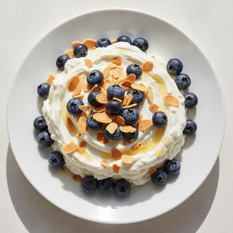 Greek Yogurt Protein Parfait with Berries and Almonds