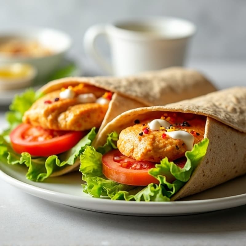 Healthy Buffalo Ranch Chicken Wrap