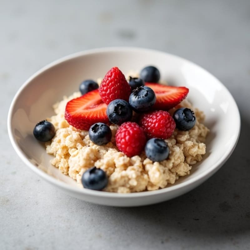 Cottage Cheese Protein Oatmeal with Berries